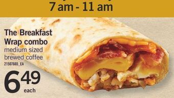 Fortinos The breakfast wrap combo offer