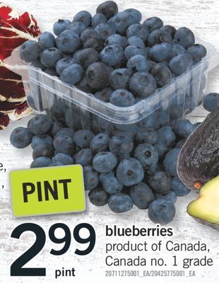 Fortinos Blueberries offer
