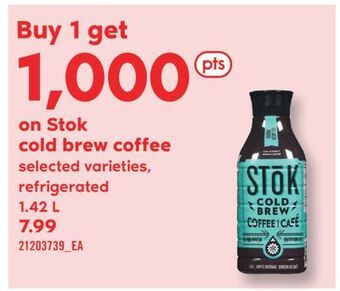 Fortinos Stok cold brew coffee, 1.42 l offer