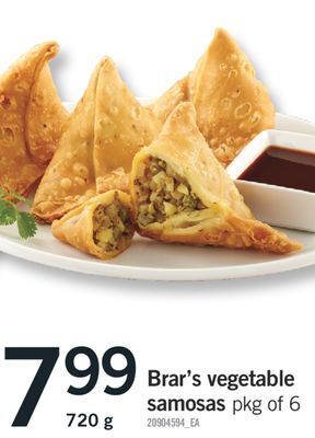 Fortinos Brar's vegetable samosas, 720 g offer