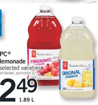 Fortinos Pc® lemonade, 1.89 l offer