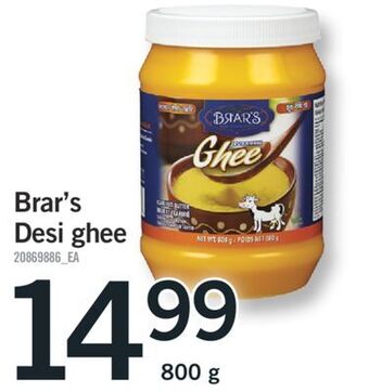 Fortinos Brar's desi ghee, 800 g offer
