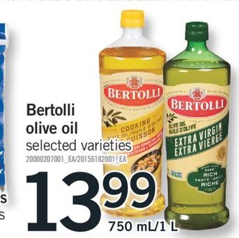 Fortinos Bertolli olive oil, 750 ml/1 l offer