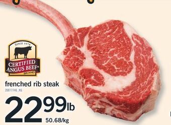 Fortinos Frenched rib steak offer