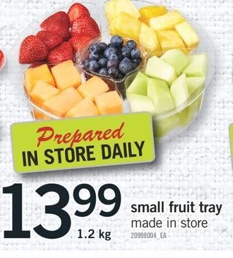 Fortinos Small fruit tray offer