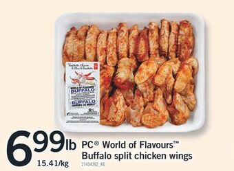 Fortinos Pc® world of flavours buffalo split chicken wings offer