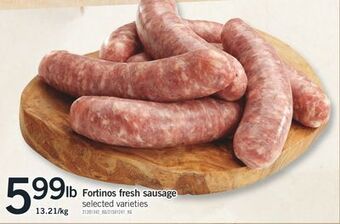 Fortinos Fortinos fresh sausage offer