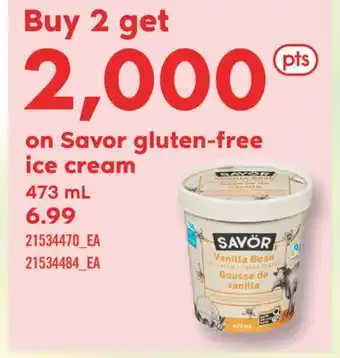 Fortinos Savor gluten-free ice cream 473 ml offer