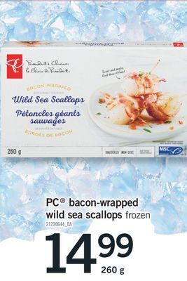 Pc® bacon-wrapped wild sea scallops, 260 g