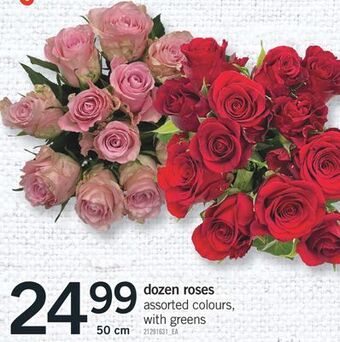Fortinos Dozen roses, 50 cm offer