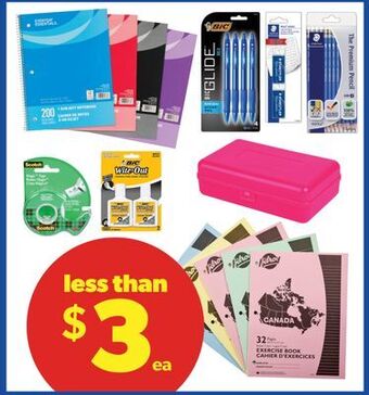 Real Canadian Superstore Assorted school supplies offer