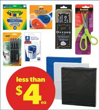 Real Canadian Superstore Assorted school supplies offer