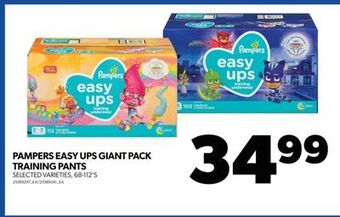 Real Canadian Superstore Pampers easy ups giant pack training pants, 68-112's offer