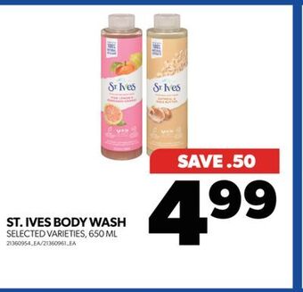 Real Canadian Superstore St. ives body wash, 650 ml offer