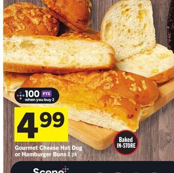 Foodland Gourmet cheese hot dog or hamburger buns 8 pk offer