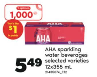 Real Canadian Superstore Aha sparkling water beverages offer