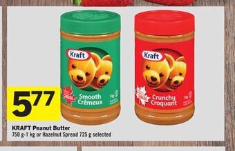 Foodland Kraft peanut butter 750 g - 1 kg or hazelnut spread 725 g selected offer