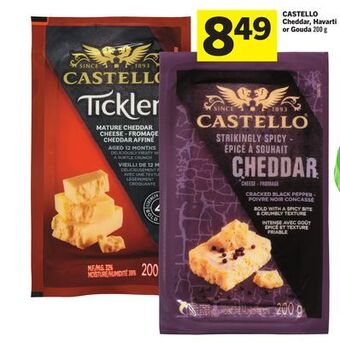 Foodland Castello cheddar, havarti or gouda 200 g offer