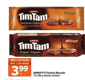 Foodland Arnott's timtam biscuits 175-200 g selected varieties offer