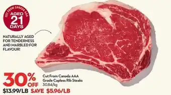 Longo's Cut from canada aaa grade capless rib steaks offer