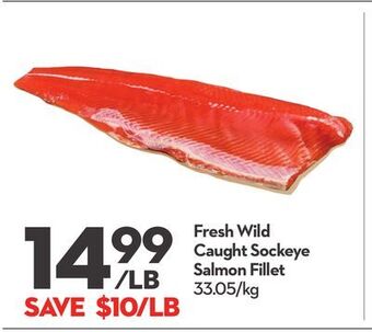 Longo's Fresh wild caught sockeye salmon fillet offer