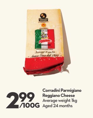 Longo's Corradini parmigiano reggiano cheese offer