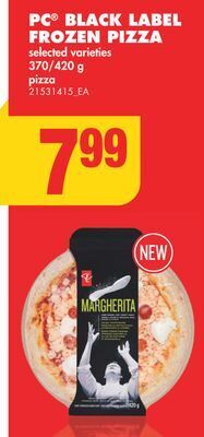 No Frills Pc® black label frozen pizza, 370/420 g offer