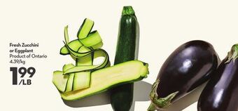 Longo's Fresh zucchini or eggplant offer