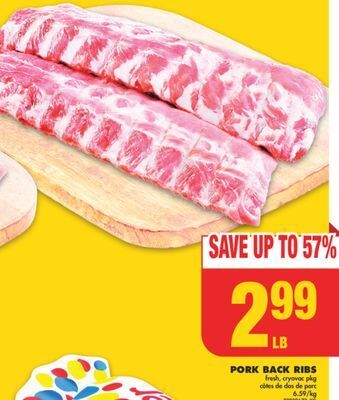 No Frills Pork back ribs offer