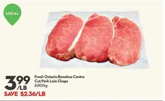 Longo's Fresh ontario boneless centre cut pork loin chops offer