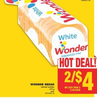 No Frills Wonder bread, 675 g offer