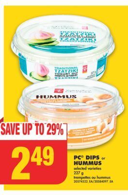 No Frills Pc® dips or hummus, 227 g offer