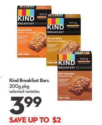 Longo's Kind breakfast bars offer