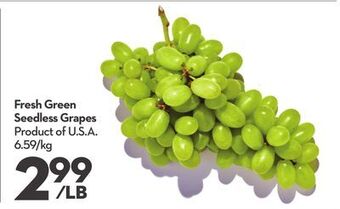Longo's Fresh green seedless grapes offer