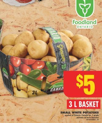 No Frills Small white potatoes, 3 l basket offer