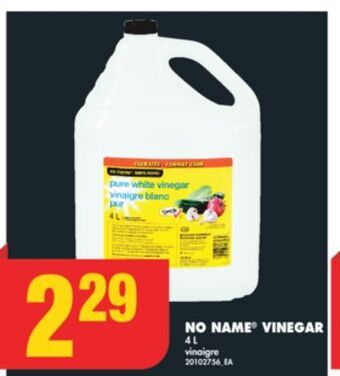 No Frills No name® vinegar, 4 l offer