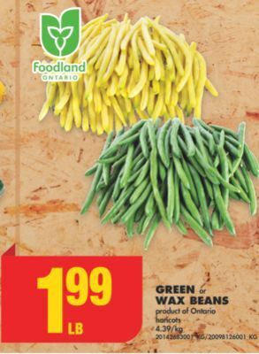 No Frills Green or wax beans offer