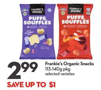 Longo's Frankie's organic snacks offer