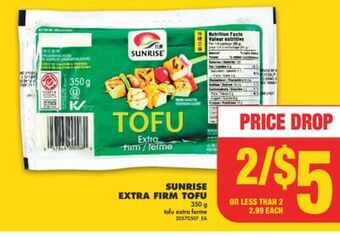 No Frills Sunrise extra firm tofu, 350 g offer