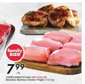 Sobeys Fresh air-chilled boneless skinless chicken thighs offer