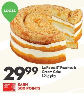 Longo's La rocca 8 peaches & cream cake offer