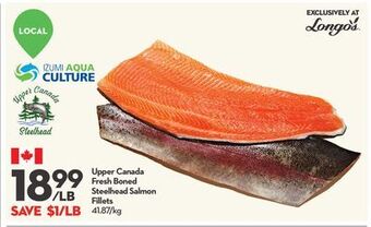 Longo's Upper canada fresh boned steelhead salmon fillets offer