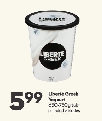 Longo's Liberté greek yogourt offer
