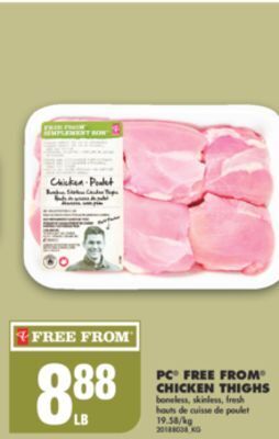 No Frills Pc® free from® chicken thighs offer