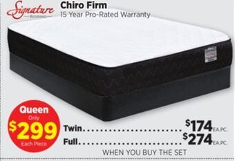Surplus Furniture Chiro firm queen mattress set offer