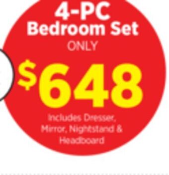 Surplus Furniture Canyon maple 4-piece bedroom set offer