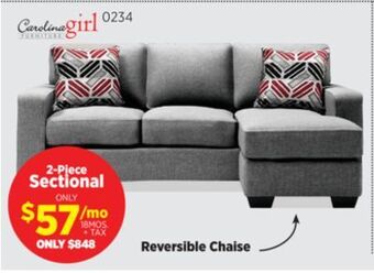 Surplus Furniture Maui steele 2pc sectional offer