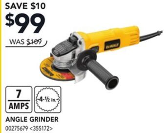 Lowe's Dewalt angle grinder offer