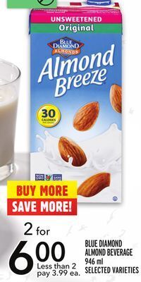 Metro Blue diamond almond beverage offer