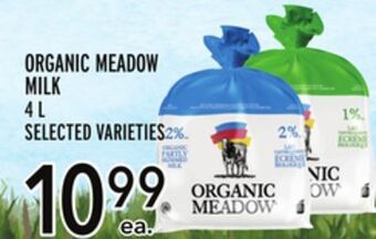 Metro Organic meadow milk offer
